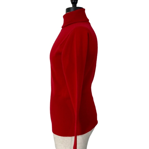 Yves Saint Laurent red wool VTG turtleneck sweater - Picture 4 of 6